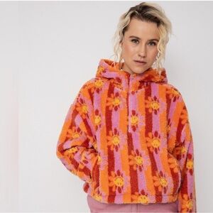 Billabong Sherpa Smiley Quarter Zip Sweatshirt